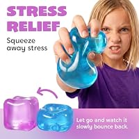 JOYIN 4 Pack Stress Cube, 2'' High Density Ice Cube Fidget Toy, Stress Relief with Slow Rising Sensory Squishy Toys for Kids Adults, Birthday Gifts, Party Favors, Halloween, Classroom Prizes — image 3