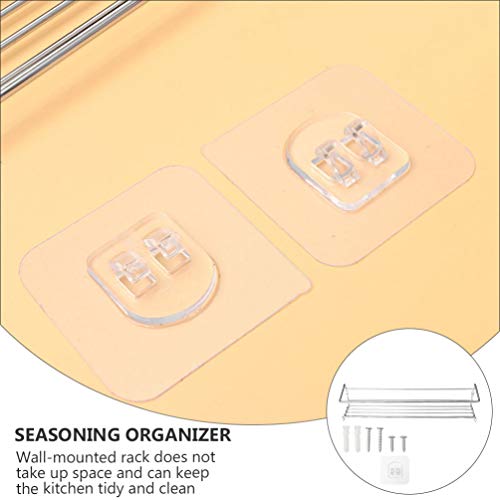 UPKOCH 3 Pcs Prateleiras Flutuantes Pendurado Organizador Tempero Spice Rack Montado Na Parede Supor