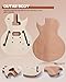 Leo Jaymz DIY Single Cut Electric Guitar Kits with Mahogany Body and Neck - Rosewood Fingerboard and All Components Included (LP Hollow)