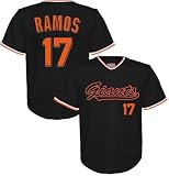 Heliot Ramos San Francisco Giants #17 MLB Baseball Kids Youth 4-18 Black Wordmark Logo Team Color Player Jersey - Medium 8/10