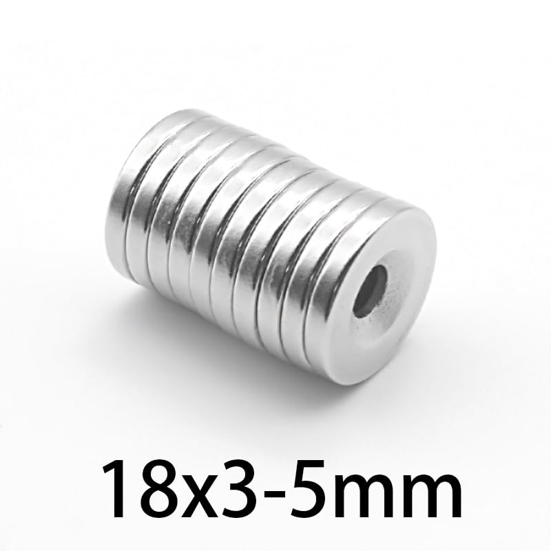 10-100pcs Countersunk Round Crafts 18 * 3-5mm Neodymium Magnetic 18mm*3 mm Perforated Circular 18x3-5mm Magnet(30pcs)