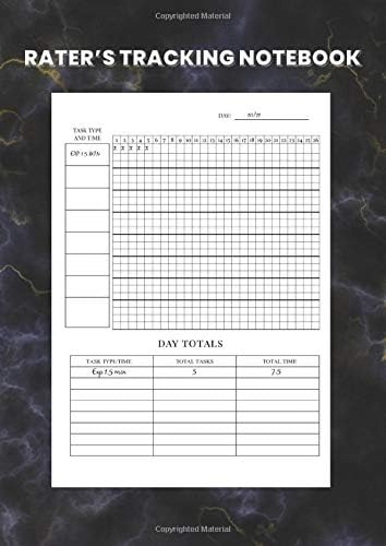 Rater's Tracker Notebook: Keep track of your daily work in an orderly and fast way