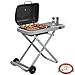Outsunny Tragbarer Gasgrill 1 Brenner 2,5kW Grillwagen mit Faltbarem Rollwagen Grillrost Seitentisch Deckel Thermometer Fettauffangschale Tischgrill Outdoor Tischgasgrill für BBQ Camping Garten