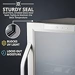 Ivation 12 Bottle Compressor Wine Cooler Refrigerator w/Lock | Large Freestanding Wine Cellar For Red, White, Champagne or Sparkling Wine | 41f-64f Digital Temperature Control Fridge Stainless Steel - Image 5