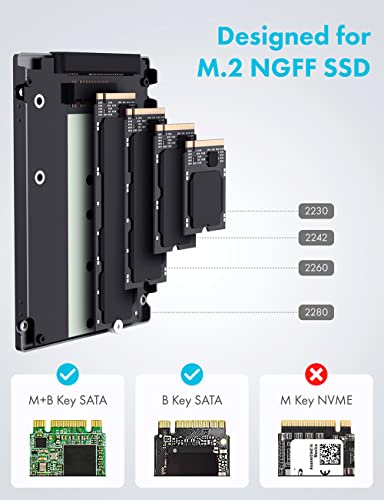 Convertidor GRAUGEAR M.2 SATA a 2.5 Pulgadas miniatura 3