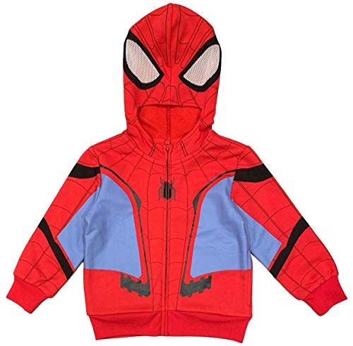 Marvel Little Boys' Spiderman Spidey Suit Hoodie (4) Red