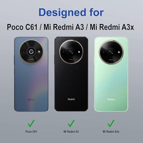 Image of Zapcase Back Case Cover for Poco C61 | Compatible for Poco C61 Back Cover | Case Cover with Camera Protection | (TPU + PC | Translucent Purple)