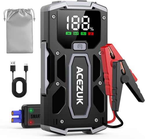 ACEZUK Booster Batterie Voiture 6000A, Démarreur de Voiture Portable (Jusqu'à