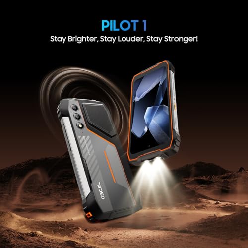 Oscal Pilot 1 Smartphone Rugged 5G, 18GB+256GB (Espandibile Fino A 2TB), Batteria 15000 Mah, Display 6,6″ Fhd+ 120Hz, Fotocamera 50MP, Android, IP68/IP69K & MIL-STD-810H, Dual Sim/Nfc/Gps, Nero - 2