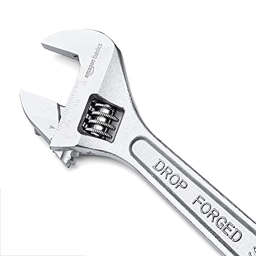 Amazon Basics Adjustable Wrench With Inch/Metric Scale, Chrome-Plated, 8-Inch (200Mm) #TOP2