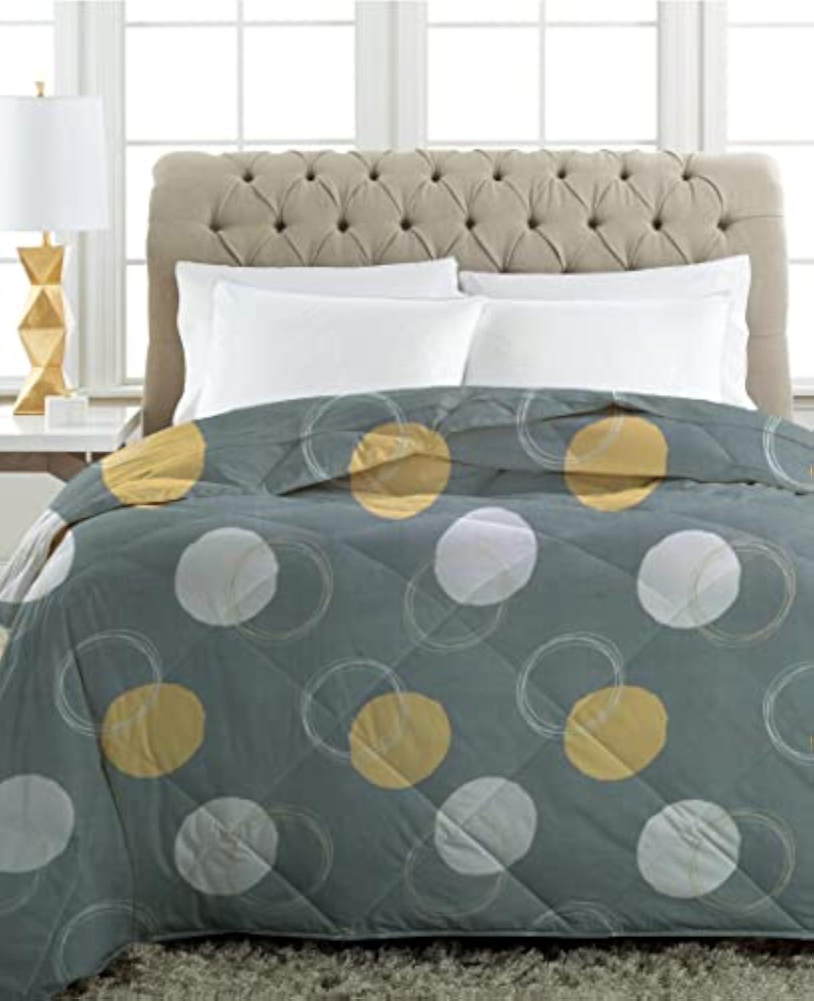 Beautiful Print Cotton Reversible AC Comforter for Single Bed
