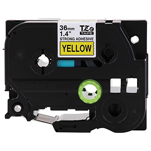 Brother TZES661 étiquettes jaunes 36mm pour organiser le garage et l'atelier