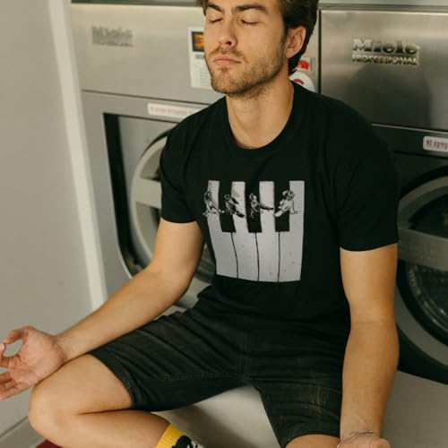 Pampling T-Shirt 100% Coton, Unisexe à Manches Courtes, Vêtements pour Hommes et Femmes en 5 Tailles, T-Shirt Noir, Modèle Music is The Way - Les Beatles, Paul McCartney, John Lennon, RIngo Starr, George Harrison Pampling T-Shirt 100% Coton, Unisexe à Manches Courtes, Vêtements pour Hommes et Femmes en 5 Tailles, T-Shirt Noir, Modèle Music is The Way – Image 5