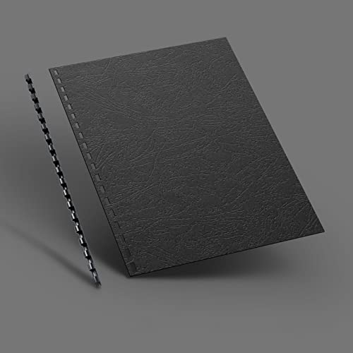 Binditek Binding Covers And Combs Kit, Includes 25 Pcs Clear Pvc Binding Covers, 24 Pcs Binding Combs, 25 Pcs Color Paper Covers, For 8.5X11 Inches #TOP7