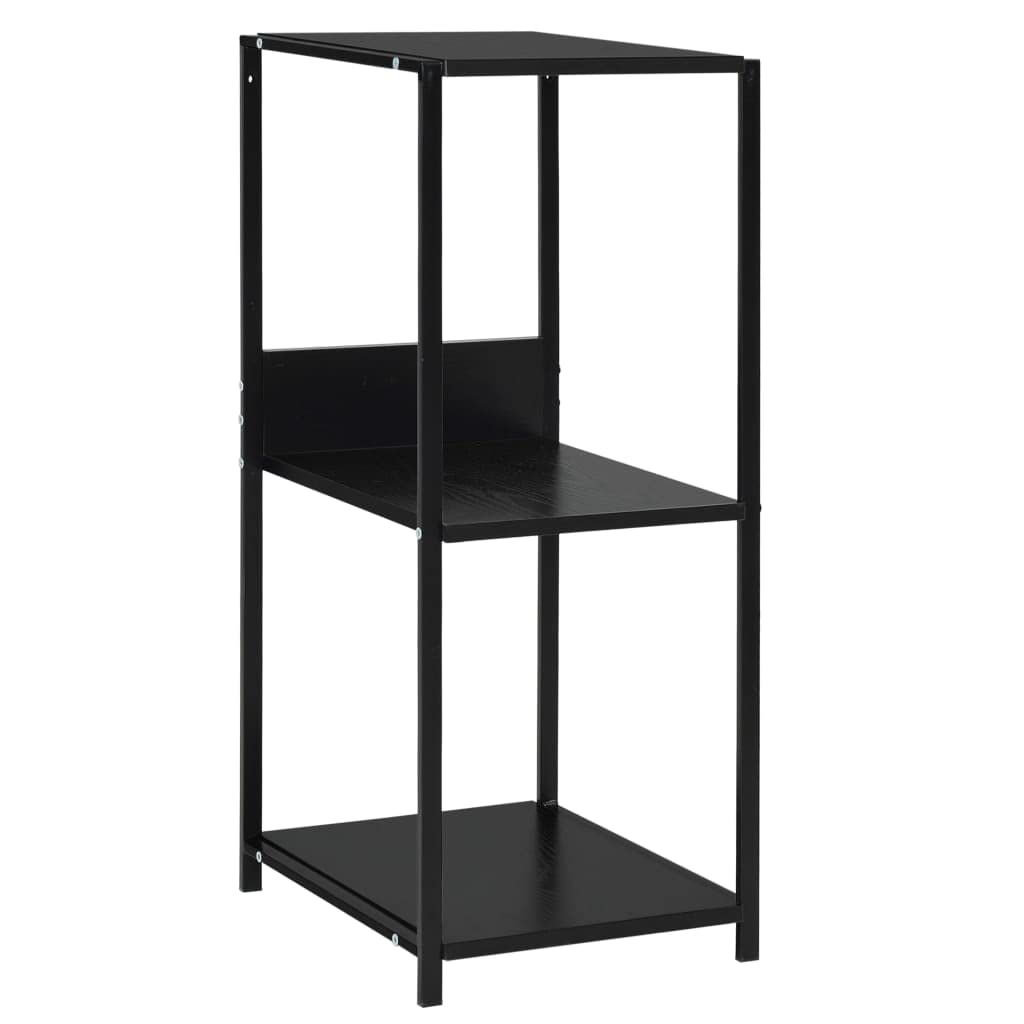 vidaXL Etagère à Livres Droite Petite Bibliothèque Présentoir de Décoration Support d'Affichage pour Plantes Bureau Noir 33,​5x39,​6x79,​7 cm Bois d'Ingénierie
