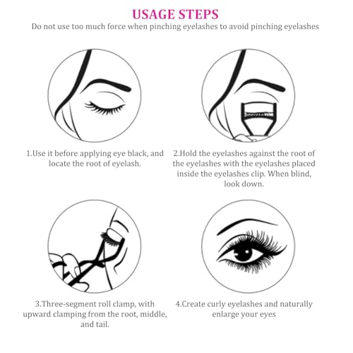 Modelador de cílios com pente em aço inoxidável, acessório de maquiagem rápida para os olhos com 5 r