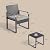 Gizoon 3 Piece Patio Bistro Set, Outdoor Wicker Furniture Sets, Modern Rattan Chair Conversation Sets with Coffee Table, for Yard, Garden, Balcony, Poolside, Grey