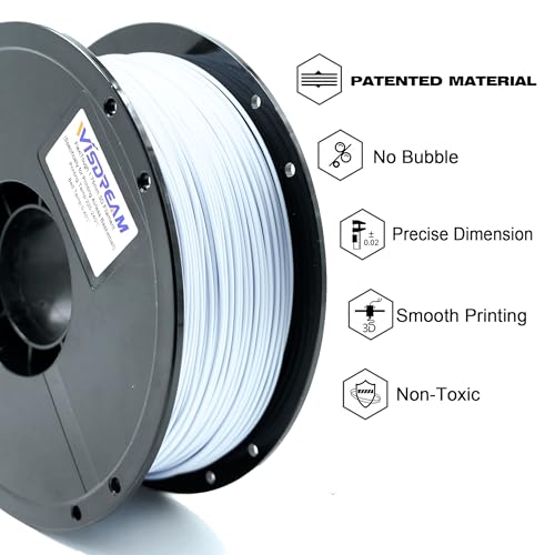 Image of FlexiTough Flexible Filament Specifically for Printing Real-Game Bouncy Airless Basketball,1.75mm,1KG (2.2lbs), White