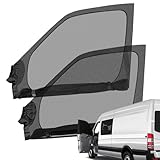 Magnetic Van Window Screens, 47 x 33 inches Double Layer Front Door Bug Screens (Pair), Universal Size for Transit Van, Promaster, Sprinter and Other Vans & Cars, Keeps Bugs Out Magnetic Bug Mesh
