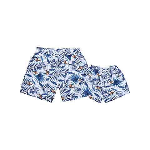 OMZIN Kids Matching Swim Trunks Cover