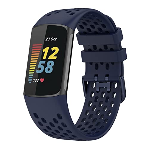 MAKACTUA Armband Kompatibel mit Fitbit Charge 5 Armband Damen Herren, Silikon Sport Armband Fitniss Armband Weiches Ersatz Armband für Fitbit Charge5 Cover