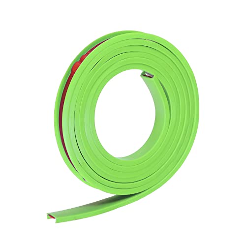 Image of uxcell U Shape Furniture Edge Banding, 3 Meters Self Adhesive Flexible Edging Trim, 5x12mm TPE Edge Guards for Cabinets Furniture Repair Restoration, Green