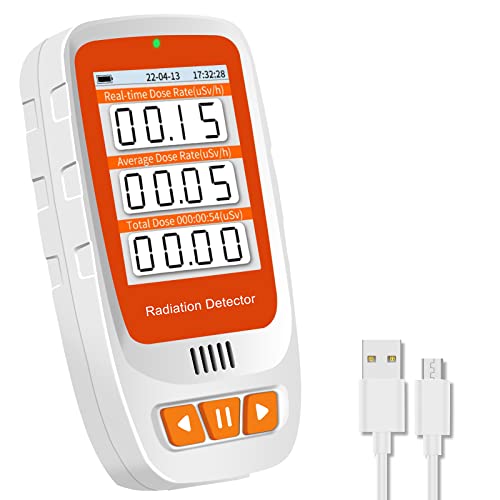 Upgraded Geiger Counter Nuclear Radiation Detector, Personal Radiation Dosimeter With Lcd Display, Portable High Accuracy Beta Gamma X-Ray Radiation Monitor Meter With Rechargeable Battery Powered #TOP29