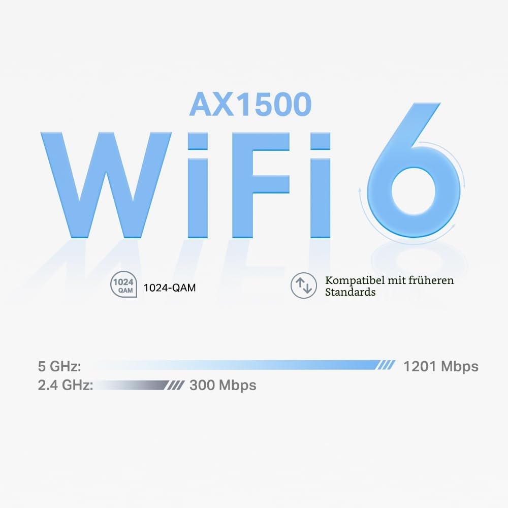 TP-Link Deco X10 Mesh WLAN Set (1 Pack), Wi-Fi 6 AX1500 Dual Band Repeater & Router, 2X Gigabit Ports, Zusatzeinheit, empfohlen für Häuser mit 1-2 Schlafzimmern, Umfassender Jugendschutz, WPA3