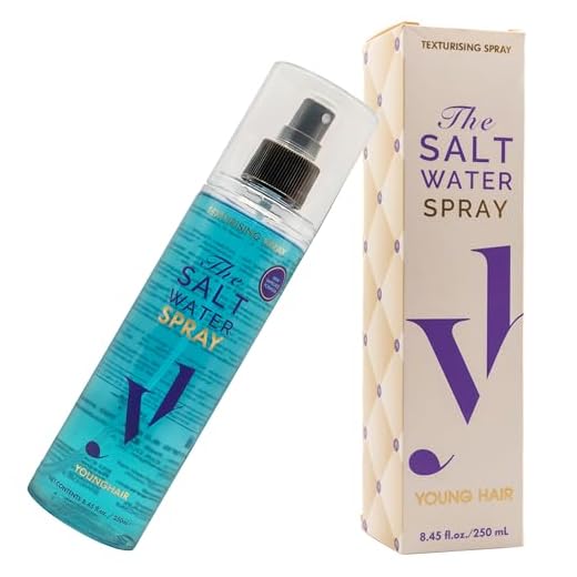 YoungHair The Salt Water Spray，Spray Eau de Mer Cheveux，Beach Waves Spray Texturisant 250ml