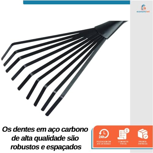 Ancinho para Jardim Rastelo com Cabo 400mm - Starfer