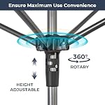 STO STO Parapluie portatif, 82 Sac à séchage rotatif pieds avec hauteur réglable, ligne de blanchisserie autonome pour jardin, patio, balcon & Camping, installation facile avec sac de transport, aucun outil nécessaire