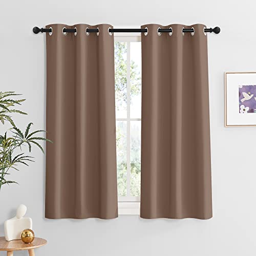 RYB HOME Blackout Kitchen Curtains 54 inches Length, Privacy Small