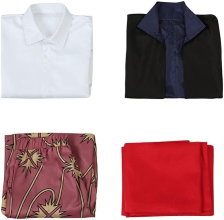 Red Hair Cosplay Costume Anime Uniform Shirt Cloak Halloween Outfits Full Set for Men - Image 4