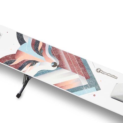 HyperMotion Doppelrad-Scooter für Jugend und Erwachsene, mit Stoßdämpfer, bis 100kg, Verstellbarer Lenker 85-95cm, Anti-Rutsch-Deck, Stabil, ABEC-7 Lager, Faltbar, Winterfuchs