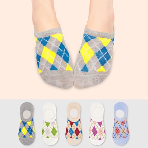 Image of Benefeet Sox Cute No Show Socks for Women Low Cut Socks for Girls Liner Invisible Socks Cotton Flat Boat Loafer Socks