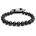 JOVIVI 8MM Birthstone Gemstones Healing Power Crystal Macrame Adjustable Beaded Bracelet, Unisex