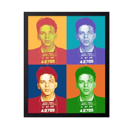 Poster Master Singer Mugshot Print - Retro Celebrity Poster - Musician Art - Colorful Wall Design - Pop Collage Art - Great Living Room or Bedroom Decor - 8x10 UNFRAMED Wall Art