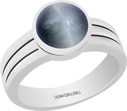 Bague en argent œil de chat naturel 7,50 cts idée cadeau avec rapport de laboratoire