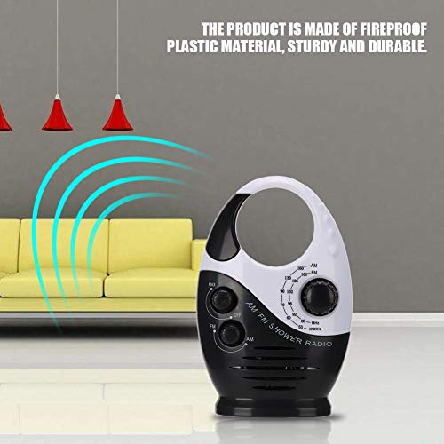 Am/Fm Radio, Multifunctional Portable Shower Bathroom Hanging Music Radio Built-In Speaker Daily Waterproof Loud And Clear Sound #TOP3