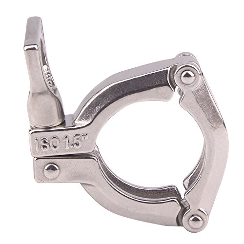 Image of DERNORD 1.5 Inch Three Segment Sanitary Clamp Stainless Steel 304 Tri Clamp Clover ((Tri clamp: 1.5 Inch))