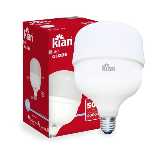 Lâmpada Led Globe Kian Forte e Alta Potência Base E-27 50W 6,5K Bivolt