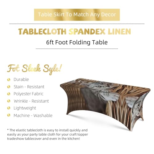 Housse de table extensible drapée chat EdWal sans repassage - 6