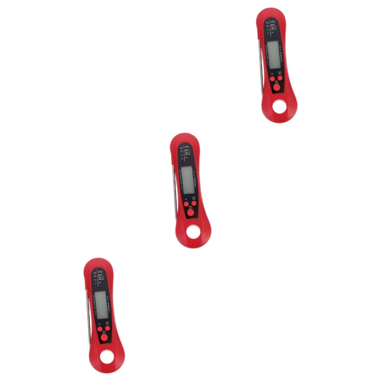 Amosfun 3St Grillthermometer kitchen thermometer küche fleisch Accurate Fleisch Küchen Küchenwaren Abs rot