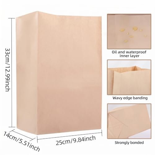 Bolsa kraft resistente de alta densidad para panadería artesanal y repostería 3