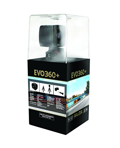 Caméra d'action EVO360+ Nilox avec double objectif Full HD et boîtier compact noir