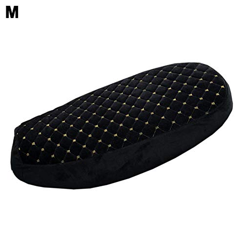 S-tubit Funda de Asiento de Moto Negra, cojín de Asiento de Motocicleta Antideslizante cálido de Invierno, Protector de Asiento Suave para Scooter de Coche eléctrico Improved