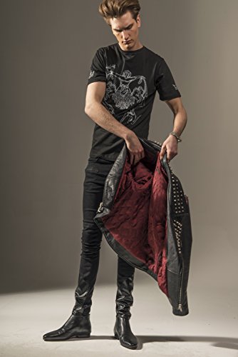 T Shirt da Uomo Fashion Gothic Rock Style, Maglia