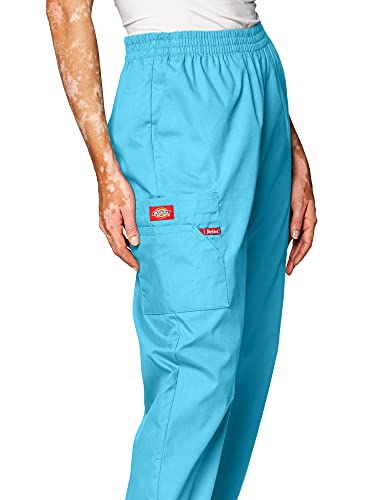 Image of Dickies EDS Signature Scrubs for Women, Elastic Waist Pull-On Cargo Pants for Women in Soft Brushed Poplin - 86106