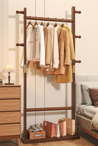 Porte-Manteau en Bois Robuste de Qualité Supérieure avec Base Rectangulaire - 8