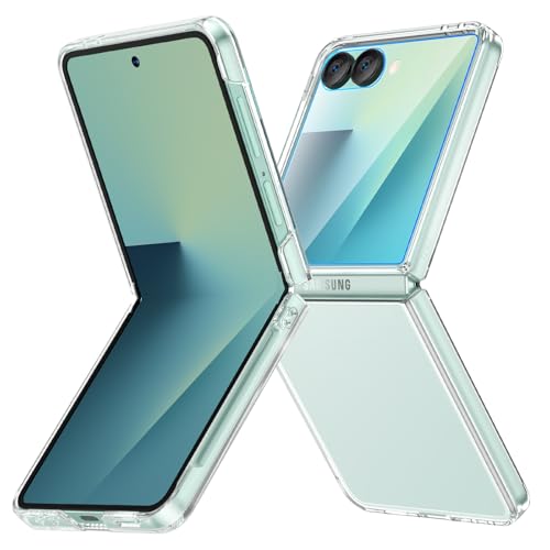 Image of Ruky for Samsung Galaxy Z Flip 7 Case, Support Wireless Charging, Clear | Full Body Cover Hard PC Ultra-Thin Shockproof, Support Wireless Charging Protective Phone Case for Galaxy Z Flip 7, Clear